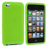Electromaster(TM) Brand - Neon Green Silicone Rubber Gel Soft Skin Case Cover New for iPod Touch 4th Generation 4G