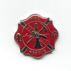 Fire Department Feuerwehr Luxus Badge Metall Button Pin Pins Anstecker 509