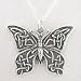 Celtic Butterfly Pendant in Sterling Silver on 18 Sterling Silver Box Chain, #8726