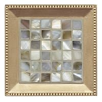 Set of 4 Absorbent Coasters - Caprice Shell - Gold