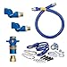 Dormont 16100KITCF2S36 Deluxe Safety Quik? 36" Gas Connector Kit with Two Swivels and Restraining Cable - 1" Diameter