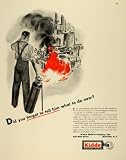 1943 Ad Walter Kidde Fire Extinguisher Firefighting Factory Safety Belleville NJ - Original Print Ad # kidde fire extinguisher
