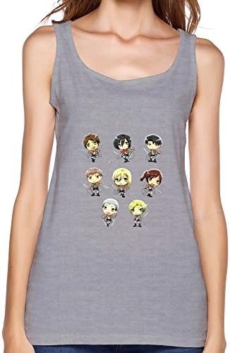 RUIFENG Women's Attack On Titan Chibis Shingeki No Kyojin Cool Tank Top- M Gray