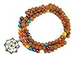 Mala Jewelry Seven Chakra Stone Rosary Mala Prayer Bead Meditation Pendant Necklace