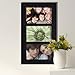 Adeco 3 Openings Decorative Black Wood Wall hanging Picture Photo Frame - Made to Display Three 4x6 Photos