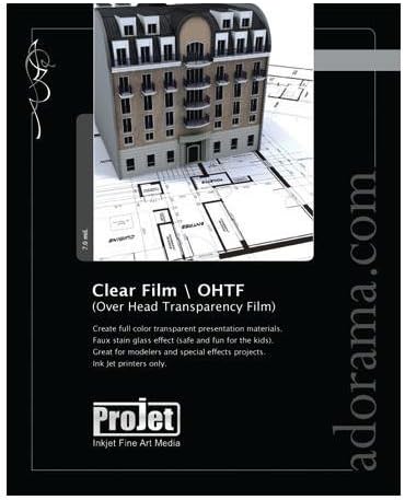 Projet Inkjet Transparency Film, 8.5x11", 4 mil., 50 Sheets