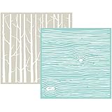 We R Memory Keepers Woodgrain Goosebumpz Embossing Folder, 2 Per Package