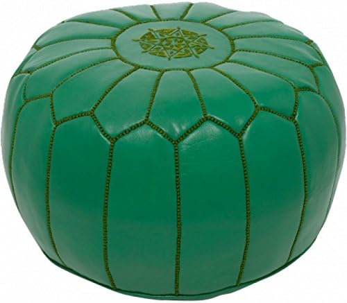 moroccan leather pouf Design Pouffe, Ottoman, Poof Green