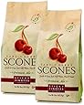 Sticky Fingers Scone Mix (Pack of 2) 15 Ounce Bags - All Natural Scone Baking Mix (Tart Cherry)