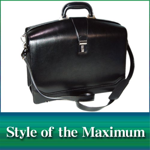 【入荷しました!】高級牛革櫛型ダレスバッグ/ブラック 【入荷しました!】高級牛革櫛型ダレスバッグ/ブラック