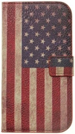 W-RainBow Retro American National Flag Pattern High Quality PU Leather Flip Wallet ID/Credit Card Slots Stand Case for Samsung Galaxy S3 III i9300