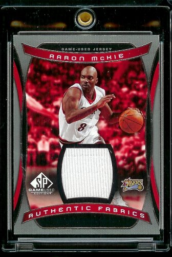 2004-05 SP Game-Used Authentic Fabric Aaron McKie Jersey Philadelphia 76ers Basketball Card - Mint Condition - Shipped In Protective Display Case!