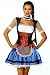 Dirndl blau/schwarz/weiß, Größe:XL