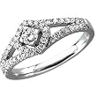 14K White Gold Diamond Ring - 0.50 Ct.