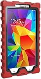 Samsung Tab 4 7" - Shockdrop - Rugged Case - Red - Black