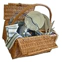Chambray 4 Person Bordeaux Basket