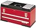 Automotive : Waterloo PCH2025 20-1/2-Inch Long by 8-1/2-Inch Wide by 11-1/4- High Red 2 Drawer Tool Box with Topper and Footer for Storage