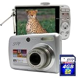 SVP Xthinn-737, 7.0MP, CCD Panasonic Sensor with 3x Optical zoom, 3 TFT LCD (Free-4GB SDHC Memory Card, a Sturdy Tripod)