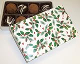 Scott's Cakes Cocoa Covered Dark and Dark Chocolate Truffles 1/2 Pound Holly Box