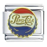 Pepsi Cola Bottle Cap Licensed Italian Charms Bracelet Link