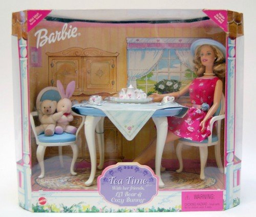 Review for Barbie Tea Time With Her Friends Playset 1999 NRFB Walmart Excl Doll