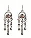 Earrings - Crystal Flower Chandelier ~ Smoky Topaz title=