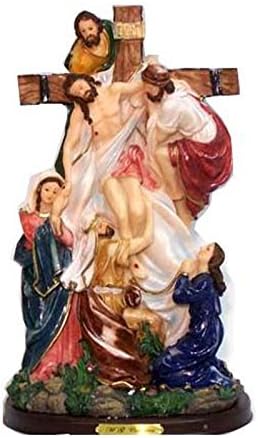 Taking Jesus Down From the Cross Religion Statue Decor 12" Height