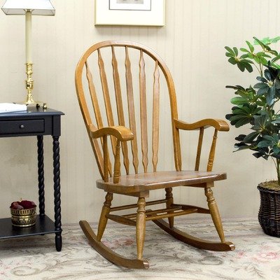 Carolina Cottage 1180-OAK Windsor Rocking Chair in Oak