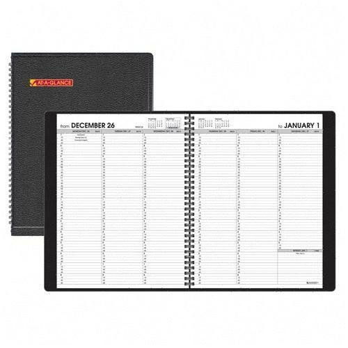AT-A-GLANCE Recycled Weekly Appointment Book, 8 x 11 Inches, Black, 2012 (70-950-05)