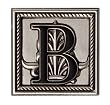 Monogram Keychain - B Monogram Keychain - B
