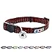 Pawtitas Reflective Cat Collar with Safety Buckle and Removable Bell Cat Collar Kitten Collar Brown Marsala Cat Collar