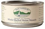 Bar Harbor All Natural Whole Shelled Mussels, 6.5-Ounce Cans (Pack of 12)