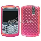 PREMIUM PINK DIAMOND SOFT TPU RUBBER GEL SKIN COVER CASE FOR BLACKBERRY CURVE 8300 8310 8330 + PREMIUM PRECUT LCD SCREEN GUARD SLIM TIGHT FIT
