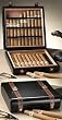 Black And Brown Leather Travel Humidor
