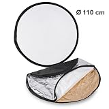 Produkt-Bild: Massa 5in1 Falt-Reflektor-Set / 110cm gro&szlig;e zusammenfaltbare Diffusor-Scheibe mit 2 Wendeh&uuml;llen / f&uuml;r 3 verschiedene Aufhell-Effekte bzw. zum Abdunkeln / ideal f&uuml;r ambitionierte Fotografen