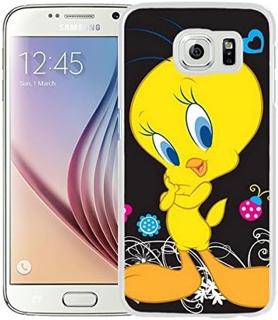 Tweety Bird White Samsung Galaxy S6 Screen Cover Case Genuine Design High Quality