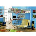 Metal Study Bunk Single Bed Frame