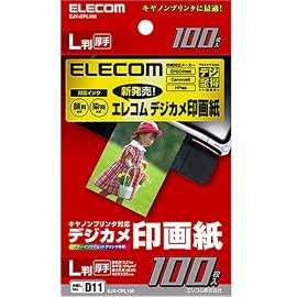 ELECOM キヤノンインクジェット用デジカメ印画紙(89×127MM) 100枚入り EJK-CPL100