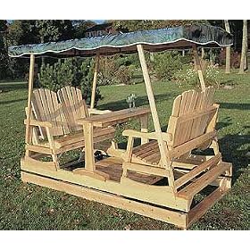 Natural White Cedar Deluxe Garden Glider by 