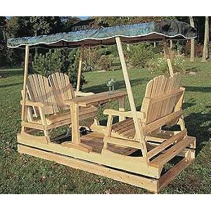 Natural White Cedar Deluxe Garden Glider by