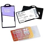 Baumgartens 68320 ID Card Holder, Vertical Style, Black, 25/Pack