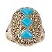 Sterling Silver Turquoise Gemstone Ring Jewelry US Size 9 1/2
