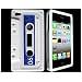 iPhone 4/4S Retro Silicon Cassette Case - White