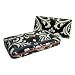 Damask Pattern Thick Fatty Flat Wallet w/ Checkbook Cover in Choice of Trim Colors