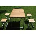 Campingtisch mit 4 Faltst�hle aus Holz von KANANA