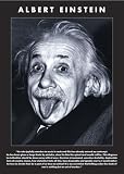 Albert Einstein Tongue College Art Poster Print - 24' X 36'