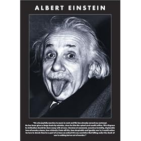 Albert Einstein Tongue / Antiwar 24x36 Poster