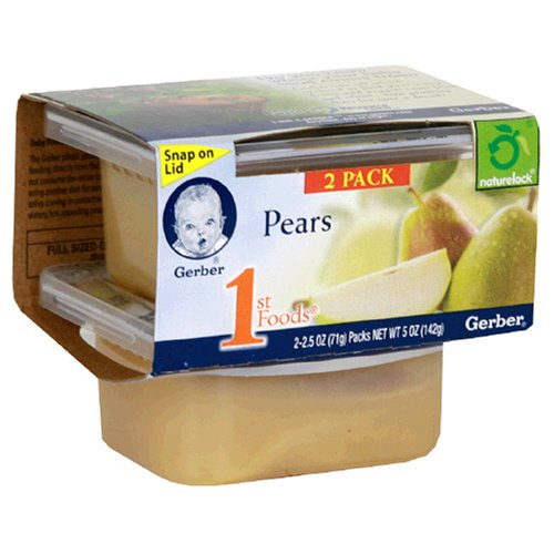Gerber 1st Foods Organics Pears, 8-Count, 2-Pack, 2.5-Ounce Unit (Pack of 2) by Gerber