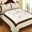 Blancho Bedding - [Clover Sky] Hand-Appliqued Quilt Set with 25.3 OZ filling (Full/Queen Size)