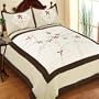Blancho Bedding - [Clover Sky] Hand-Appliqued Quilt Set with 25.3 OZ filling (Full/Queen Size)